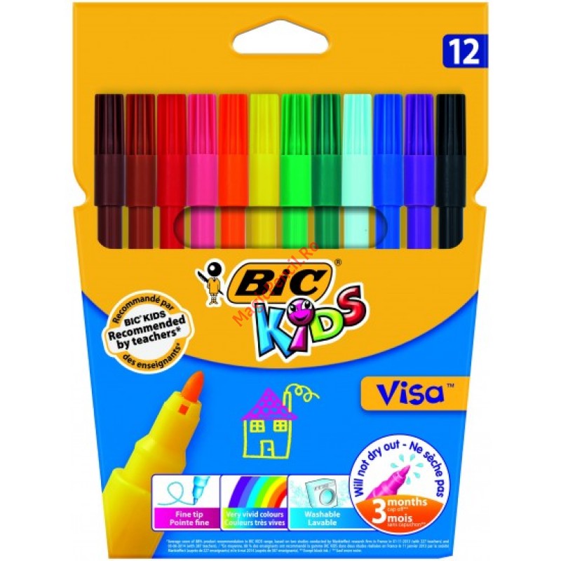 Carioca 12 culori, Bic Kids Visa