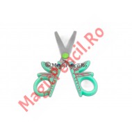 Foarfeca pentru hartie, libelula, verde, 14 cm