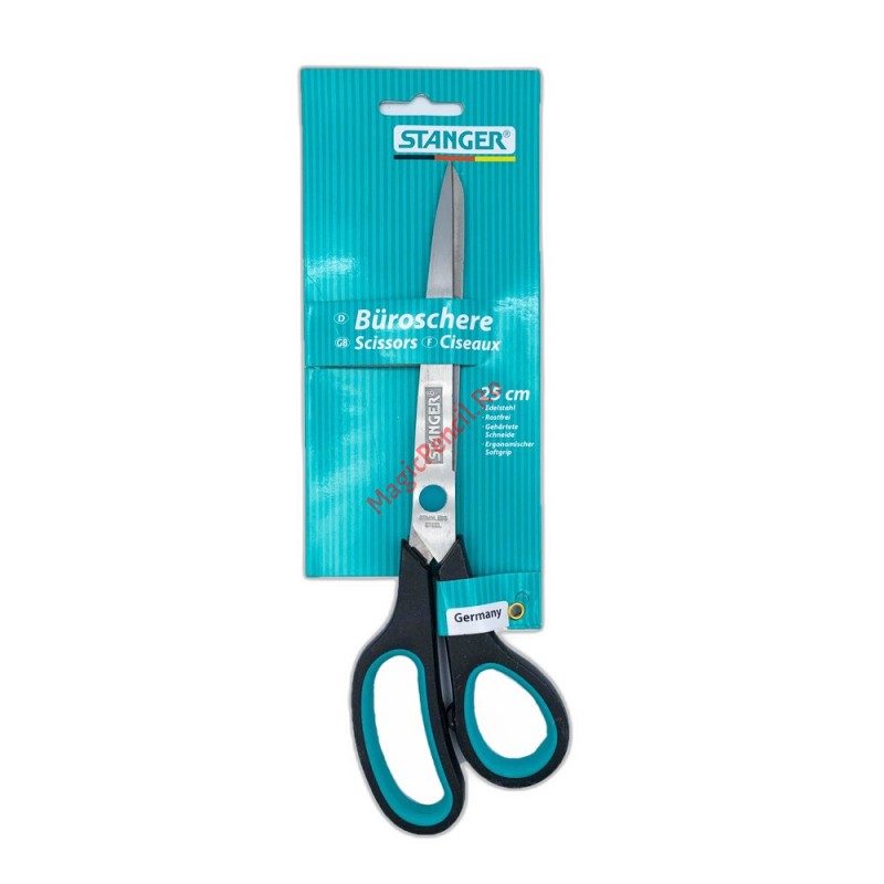 Foarfeca metalica de birou Stanger, 25 cm, negru