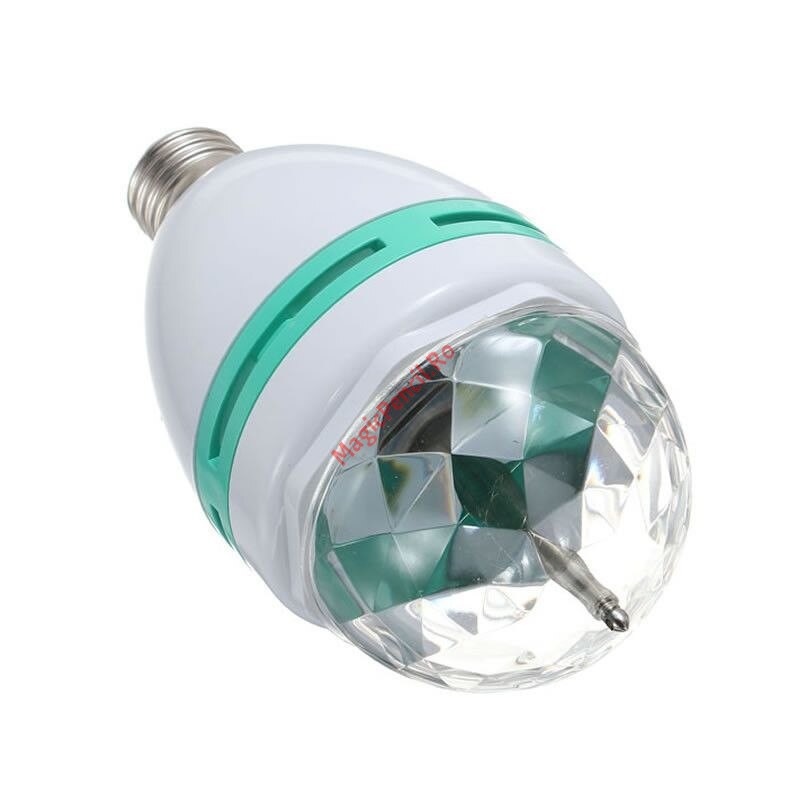 Bec Rotativ Lumini, RGB, 3W, E27, adaptor priza