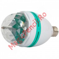 Bec Rotativ Lumini, RGB, 3W, E27, adaptor priza