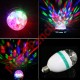 Bec Rotativ Lumini, RGB, 3W, E27, adaptor priza
