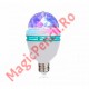 Bec Rotativ Lumini, RGB, 3W, E27, adaptor priza