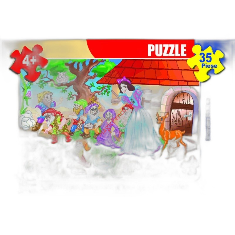 Puzzle 35 piese povesti, Alba ca zapada si cei sapte pitici