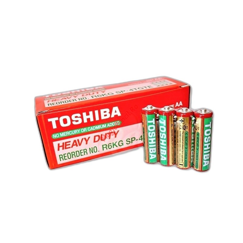 Baterie Toshiba Heavy Duty AA R6 1,5V, zinc carbon, 4 baterii