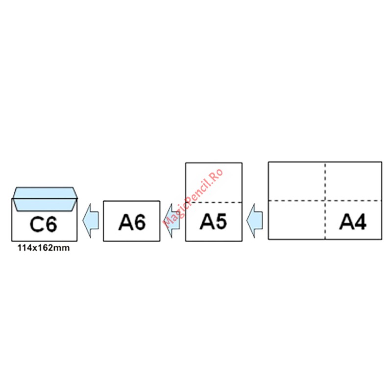 Plic C4 ,Alb, gumat, 25 buc / set