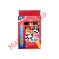 Creioane colorate groase (Jumbo), 12 culori