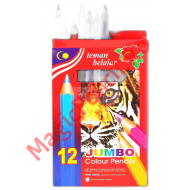 Creioane colorate groase (Jumbo), 12 culori