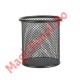 Suport instrumente de scris, rotund, plasa metalica, negru