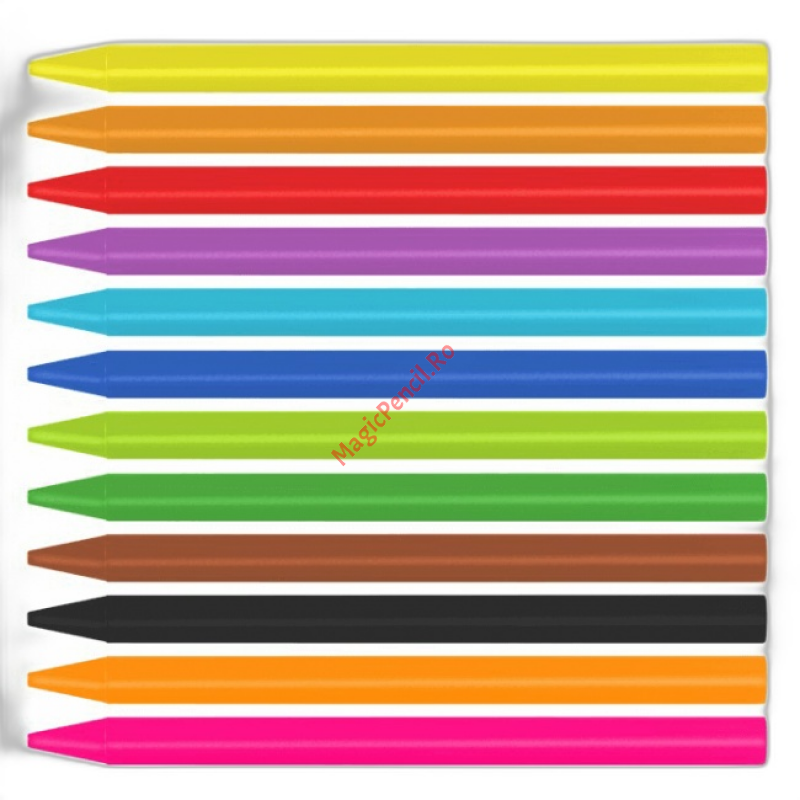 Culori cerate triunghiulare, 12 culori, Vneeds