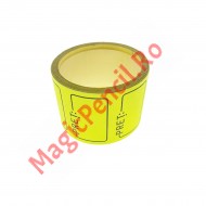 Etichete pret autoadezive 15x30 mm, galben fluorescent