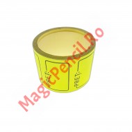 Etichete pret autoadezive 15x30 mm, galben fluorescent