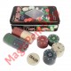 Set Poker cu 100 jetoane, in cutie metalica