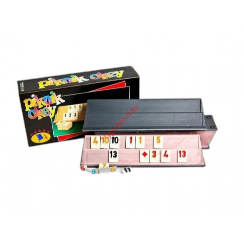 Joc remi, rummy din plastic cu piese din plastic, OK