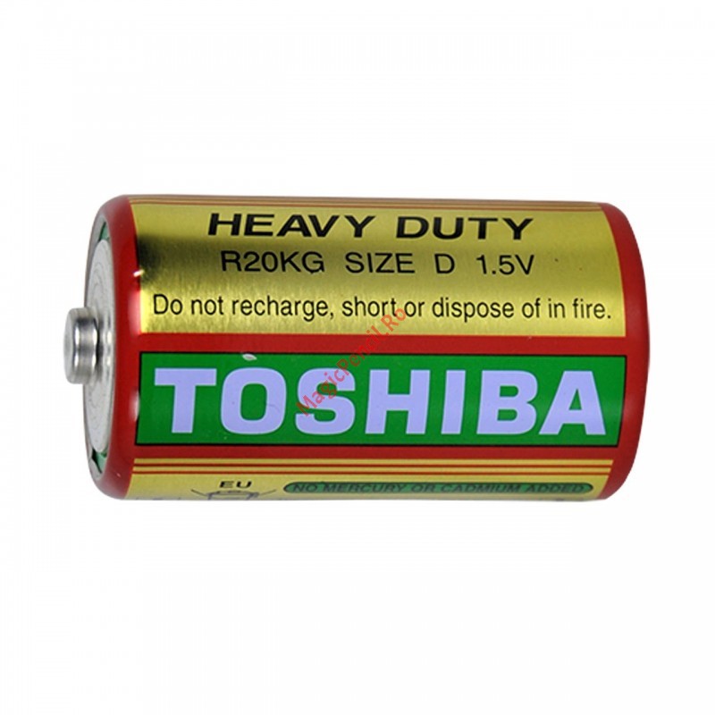 shelf Status Loudspeaker Baterie Toshiba Heavy Duty R20 1,5V, zinc carbon, 2 baterii