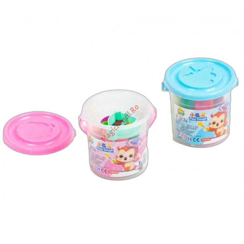 Plastilina 12 culori la galetusa, cu accesorii