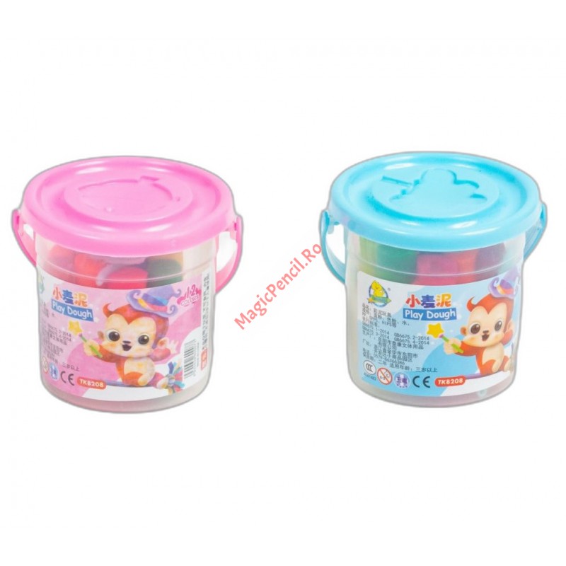 Plastilina 12 culori la galetusa, cu accesorii