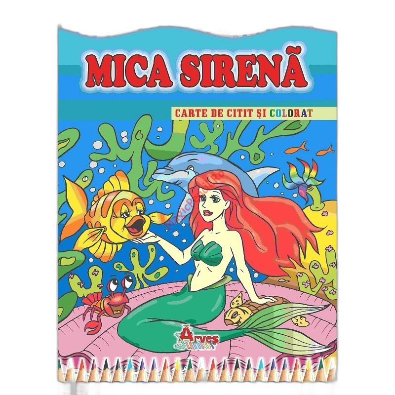 Carte de citit si colorat, B5, Mica sirena