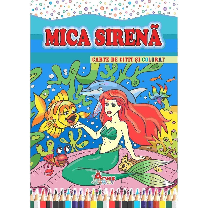Carte de citit si colorat, B5, Mica sirena
