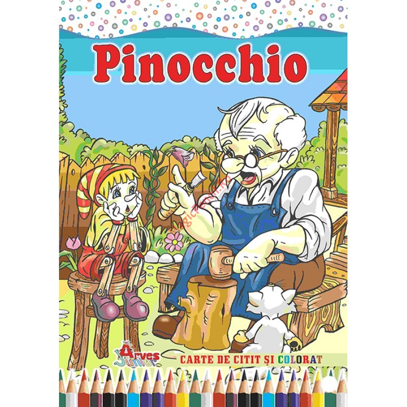 Carte de citit si colorat, B5, Pinocchio