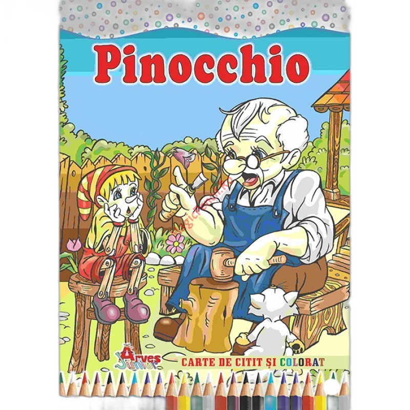 Carte de citit si colorat, B5, Pinocchio