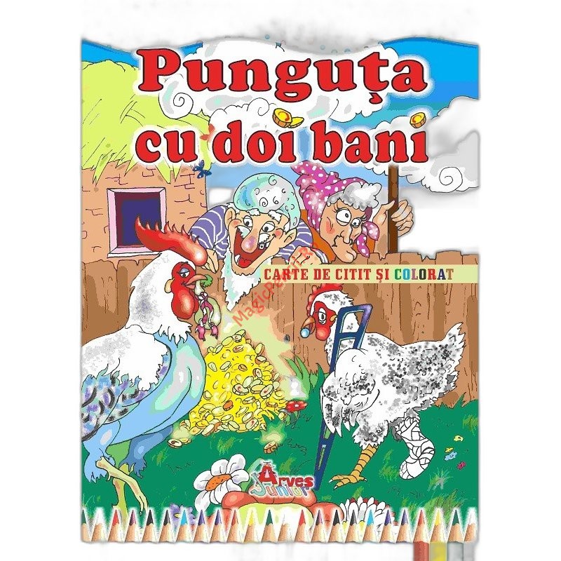 Carte de citit si colorat, B5, Punguta cu doi bani