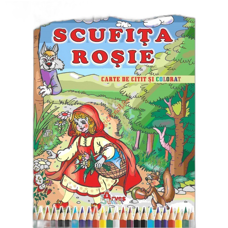 Carte de citit si colorat, B5, Scufita rosie