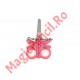 Foarfeca pentru hartie, libelula, roz, 14 cm