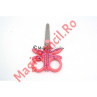 Foarfeca pentru hartie, libelula, roz, 14 cm