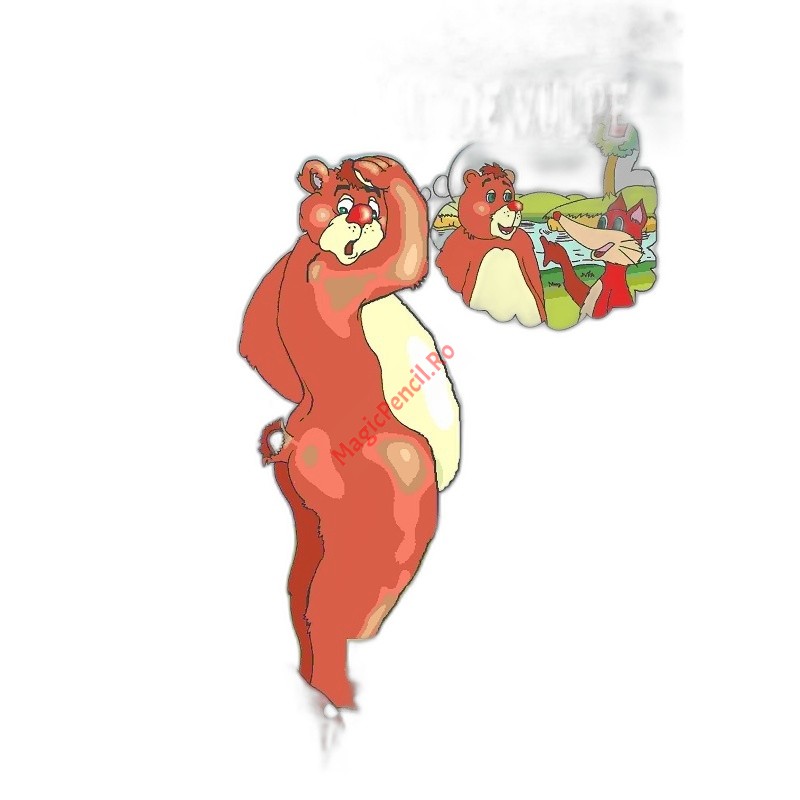 Carte de citit si colorat, B5, Ursul pacalit de vulpe