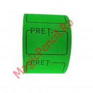 Etichete pret autoadezive 15x30 mm, verde fluorescent