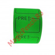 Etichete pret autoadezive 15x30 mm, verde fluorescent