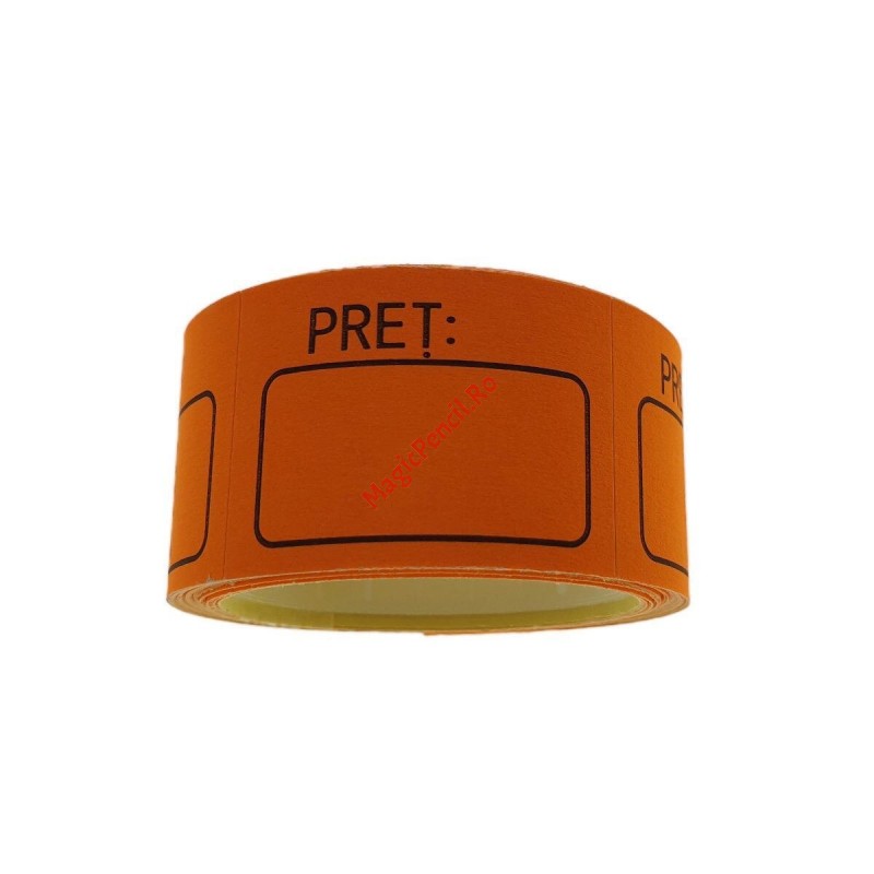 Etichete pret autoadezive 15x30 mm, portocaliu fluorescent