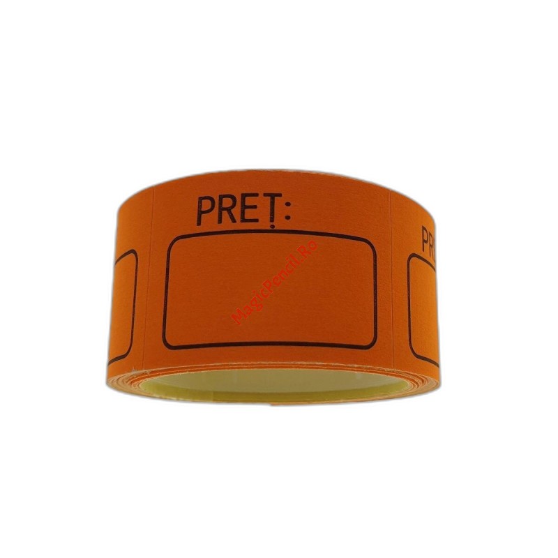 Etichete pret autoadezive 15x30 mm, portocaliu fluorescent