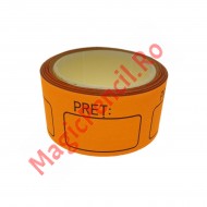 Etichete pret autoadezive 15x30 mm, portocaliu fluorescent