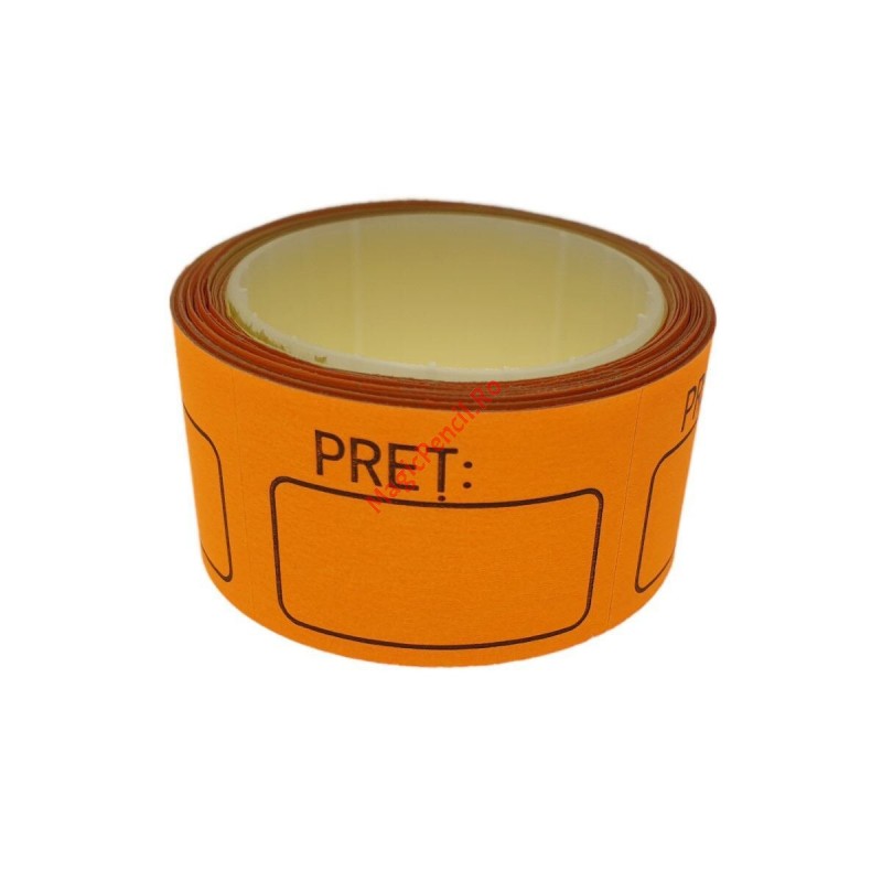 Etichete pret autoadezive 15x30 mm, portocaliu fluorescent