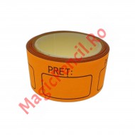 Etichete pret autoadezive 15x30 mm, portocaliu fluorescent