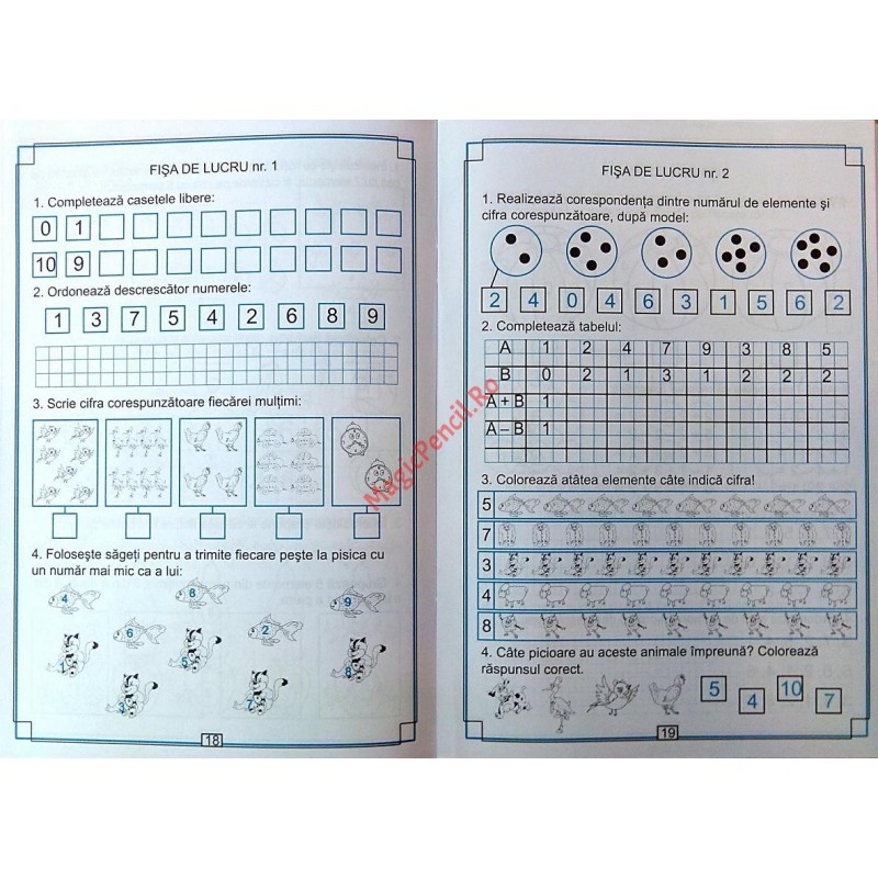 Caiet de scriere pentru matematica - grupa 5-7 ani