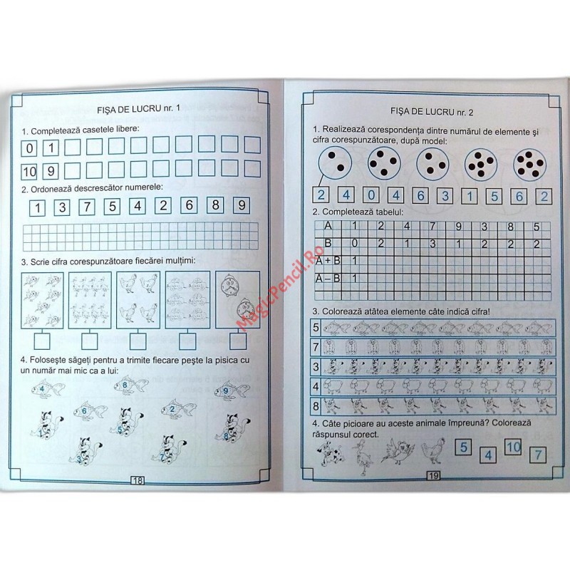 Caiet de scriere pentru matematica - grupa 5-7 ani