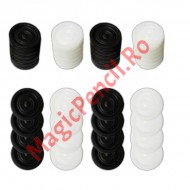 Piese pentru table (pul), alb-negru, 3cm
