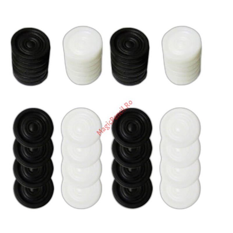 Piese pentru table (pul), alb-negru, 3cm
