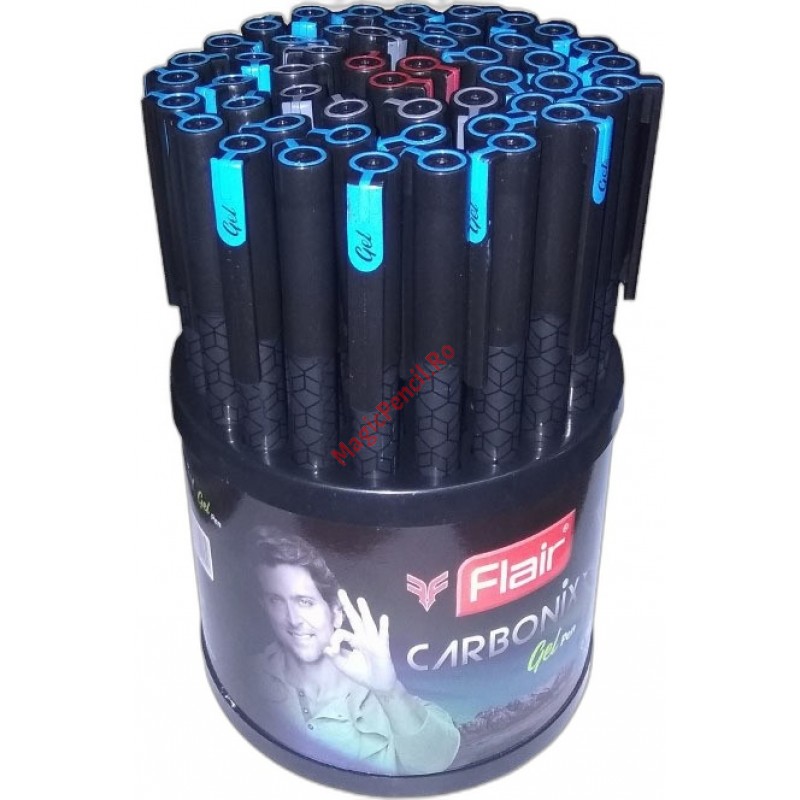 Pix cu gel, albastru, 0.7mm, CARBONIX, Flair