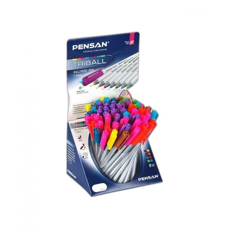 Pix cu capac, din plastic, Triball, 1.0mm, Pensan, color