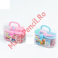 Plastilina 12 culori la cufar, cu accesorii