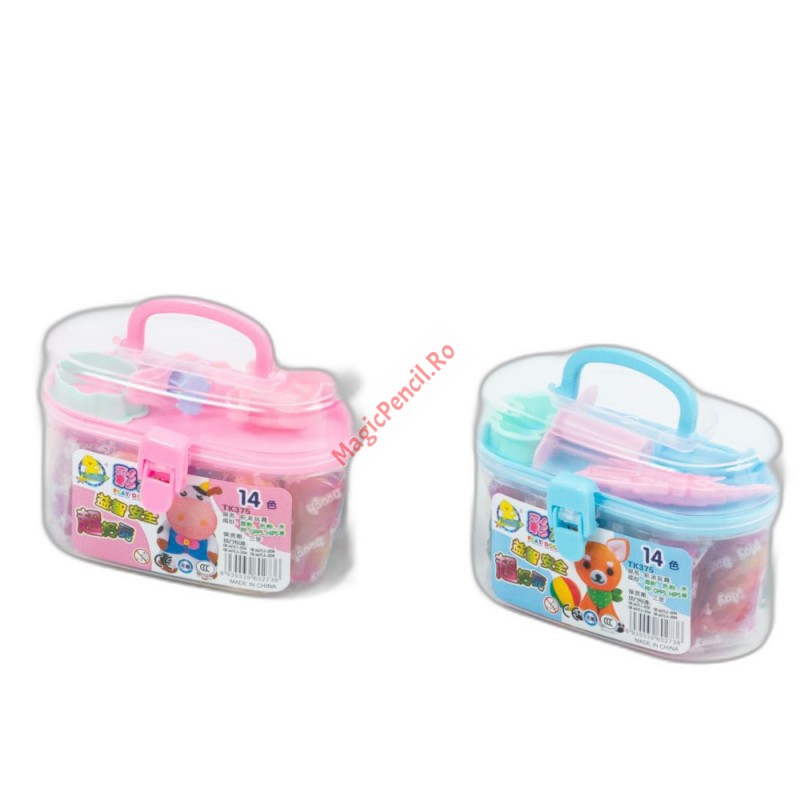 Plastilina 12 culori la cufar, cu accesorii