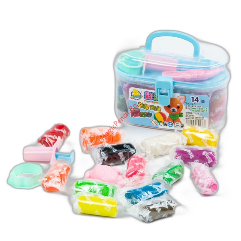 Plastilina 12 culori la cufar, cu accesorii