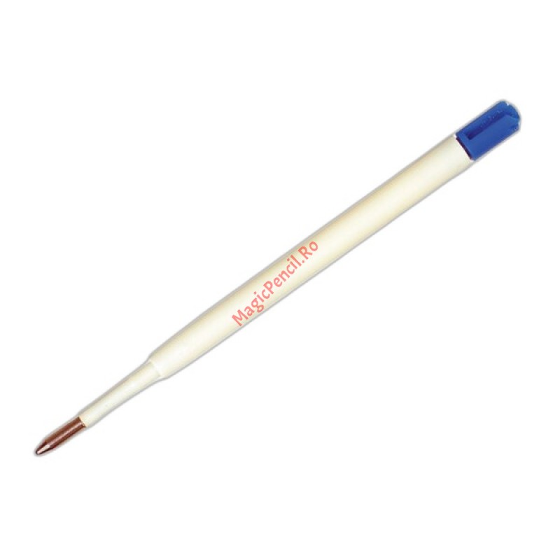 Rezerva din plastic pentru pix, albastru, tip Parker