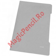 Dosar plastic Noki cu sina si perforatii, Gri