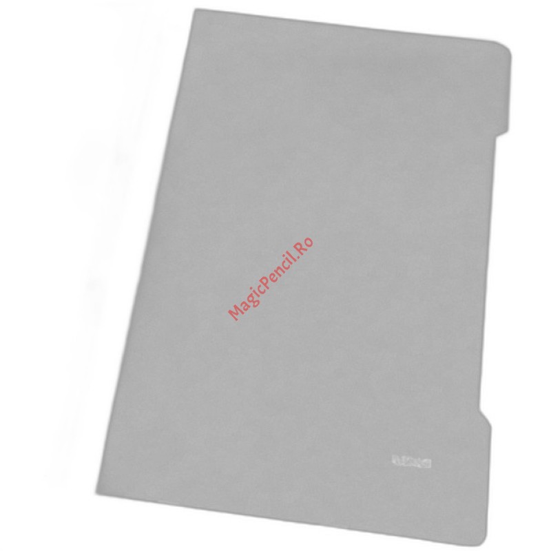 Dosar plastic Noki cu sina si perforatii, Gri