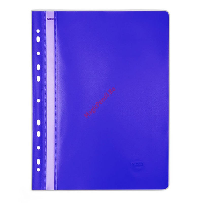 Dosar plastic Noki cu sina si perforatii, albastru